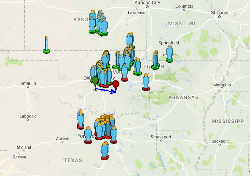 fireball kansas oklahoma texas arizona 5 février 2018, fireball usa vidéo février 2018, météore fireball février 2018 usa, derniers rapports de météorites