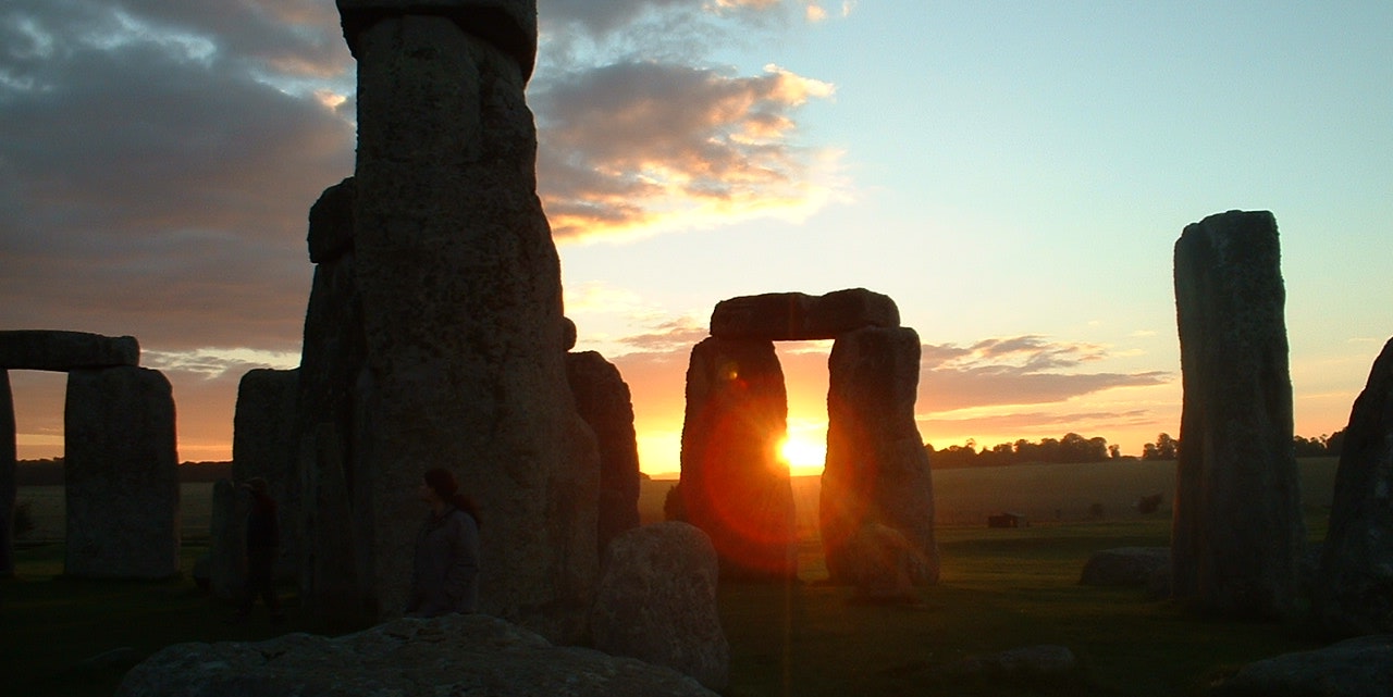 Coucher de soleil à Stonehenge